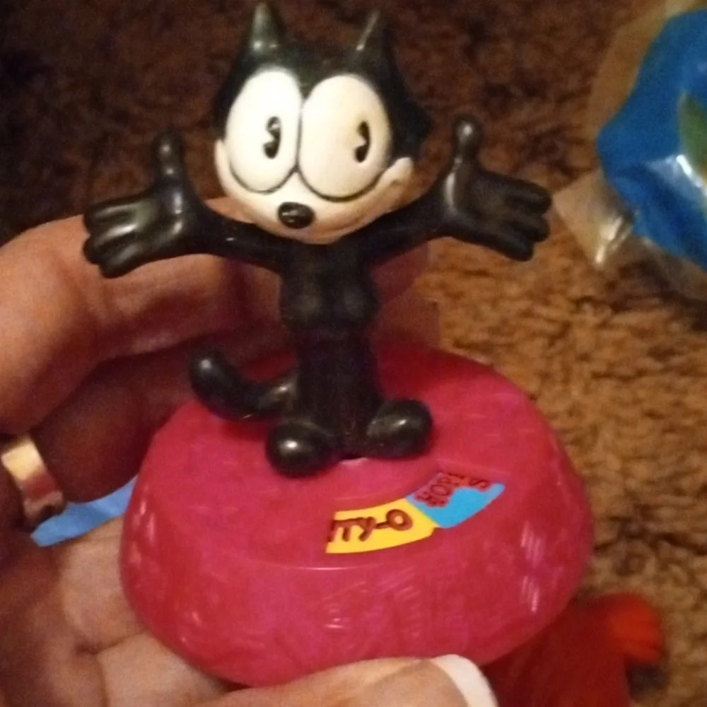 Vintage  rare ask FELIX the CAT toy from Wendys 1996 happy meal
